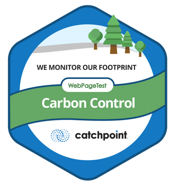 A Carbon Control Badge for WebPageTest
